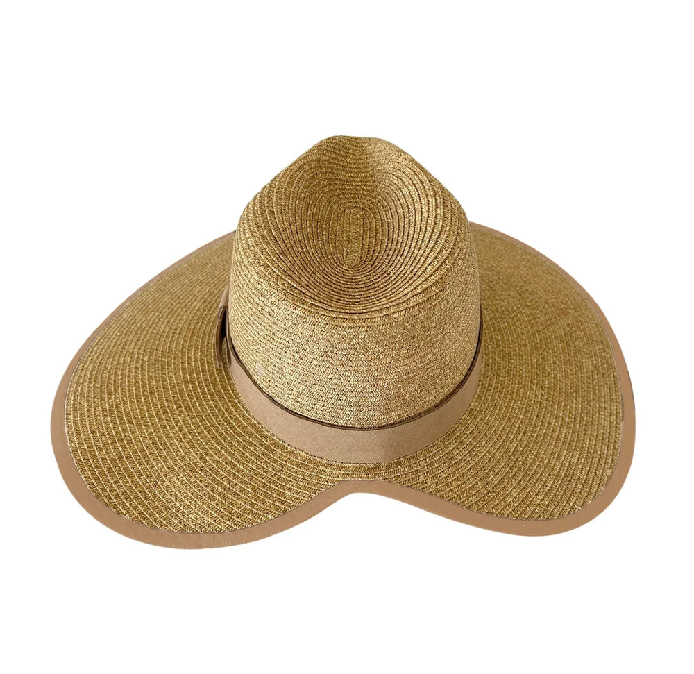 360FIVE Everyday Hat - Butterfly Ponytail Fedora Gardening Women's Wide Brim Hat